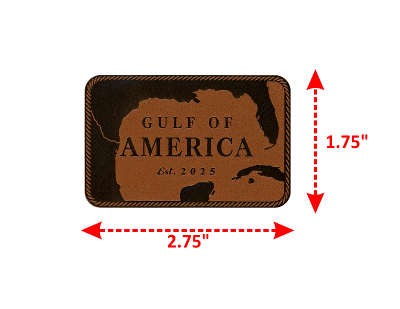 Rope Borders for patches are always elegant and marvel at the gulf map and the crisp details of florida, the bay and isles Gulf of America Est 2025